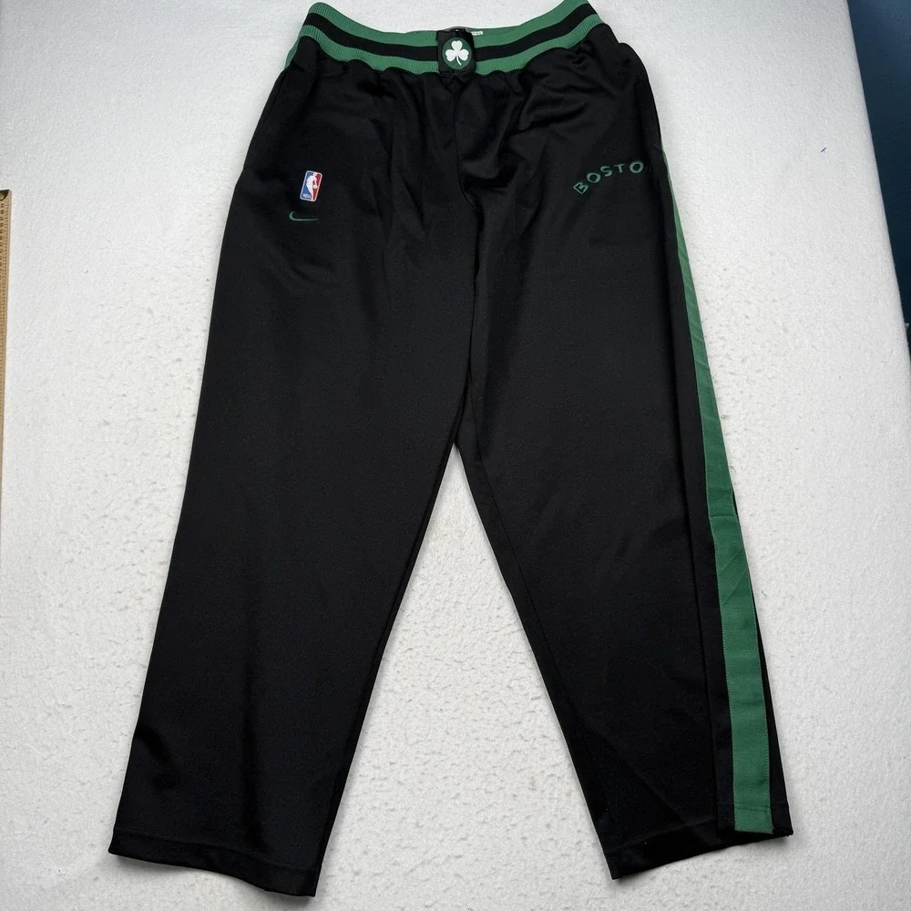 Y2K Boston Celtics Pants Mens 2XL Black NBA Basketball Nike Team Track Warm Up